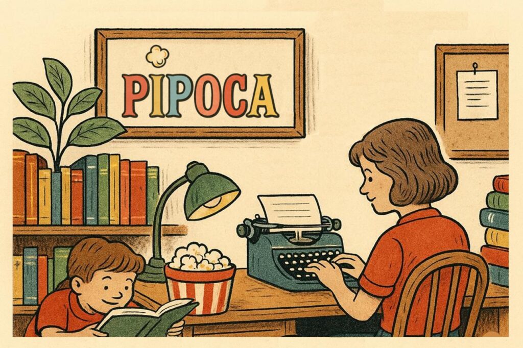 Illustration du lancement de Pipoca, maison d’édition jeunesse indépendante en France 