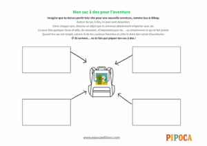 Jeu émotions enfants à imprimer – Mon sac à dos pour l’aventure Pipoca