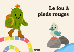 Fou à pieds rouges, jeu documentaire à imprimer pour enfants.