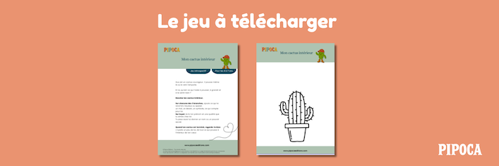 Mon cactus intérieur, jeu introspectif à imprimer pour enfants